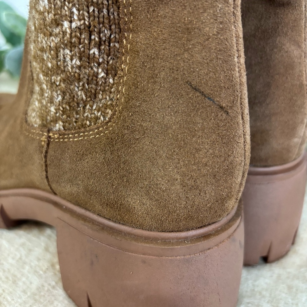 Steve Madden Hayle pull on Chelsea boot brown women 8.5 lug sole - Picture 3 of 11